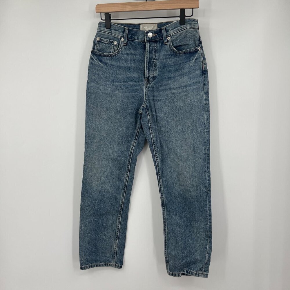 Everlane '90s Cheeky Straight Jean Ankle Length High Rise Size 26 crop Blue Jean